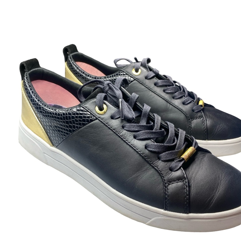 Ted Baker Black and Gold sneakers woman’s size 9 - Picture 12 of 12